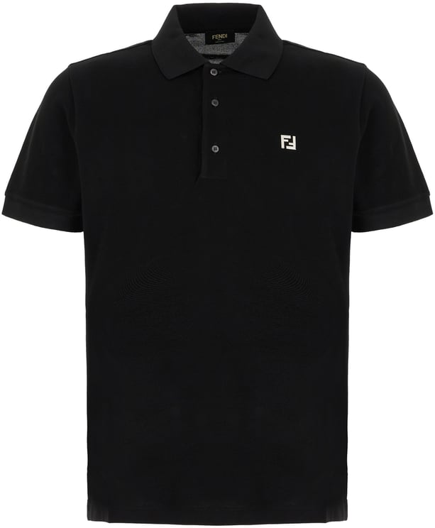 Fendi Fendi Black piquet polo shirt