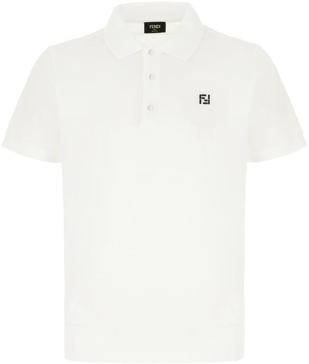 Fendi Fendi White piquet polo shirt