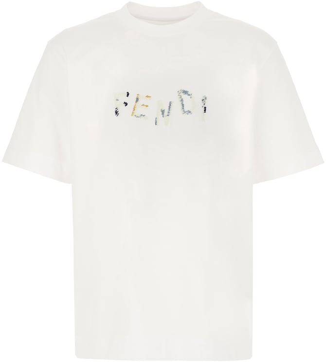 Fendi Fendi Ivory cotton t-shirt