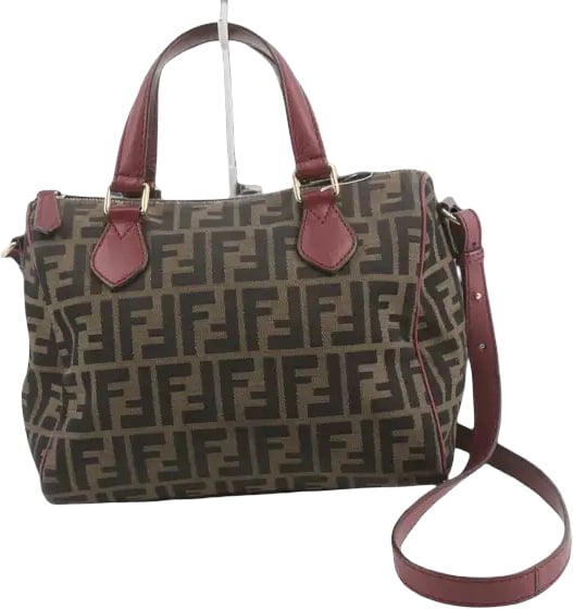 Fendi Fendi Vintage Bauletto Zucca Canvas Medium