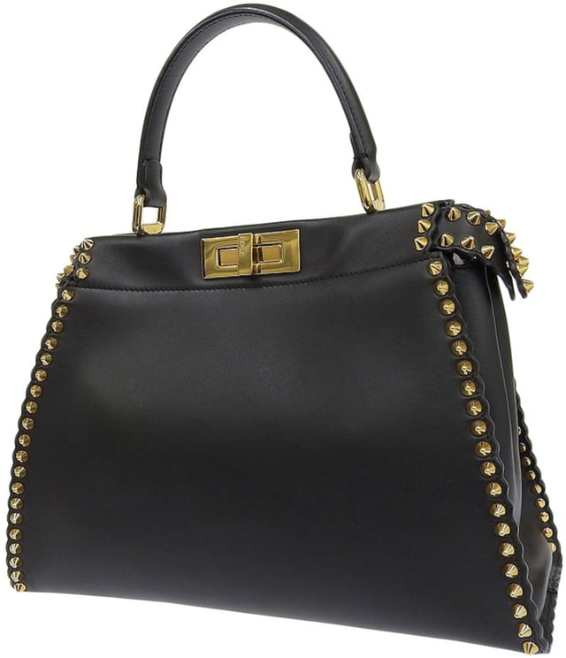 Fendi Fendi Peekaboo Bag Studded Leather Medium