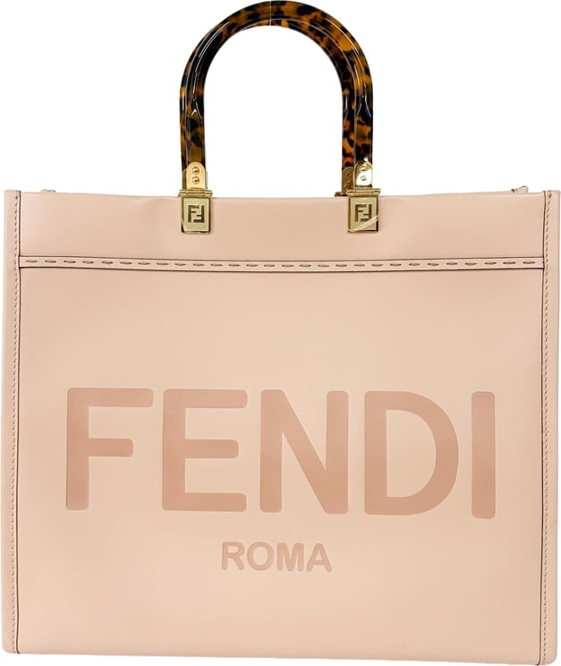 Fendi Fendi Sunshine Shopper Tote Whipstitch Leather Medium