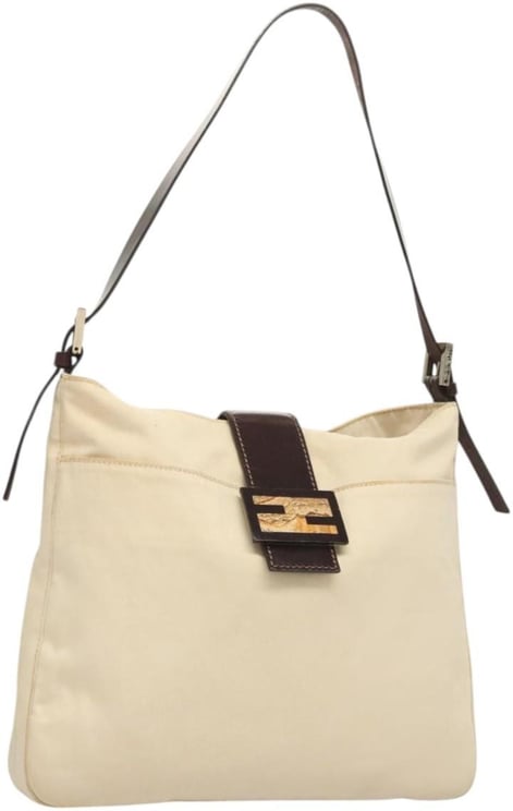 Fendi Fendi Vintage FF Buckle Shoulder Bag Canvas