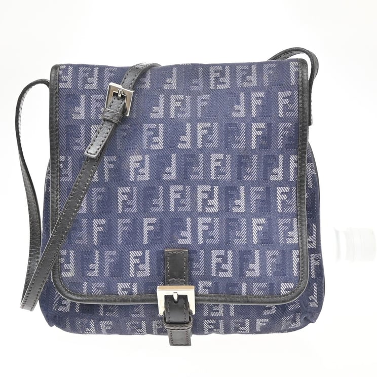 Fendi Fendi Vintage Flap Crossbody Bag Zucchino Denim