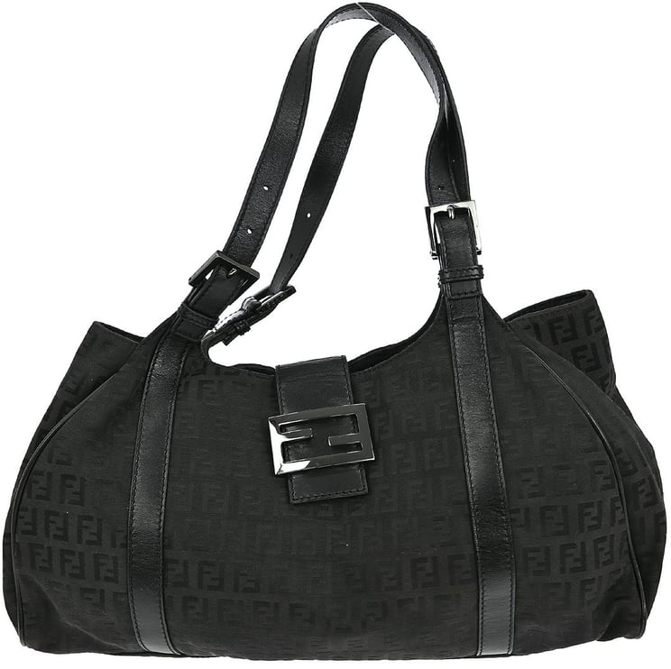 Fendi Fendi Belted Shoulder Bag Zucchino Canvas Medium