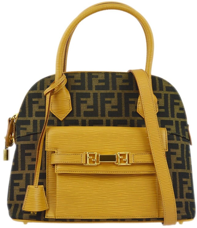 Fendi Fendi Convertible Dome Bag Zucca Canvas Large
