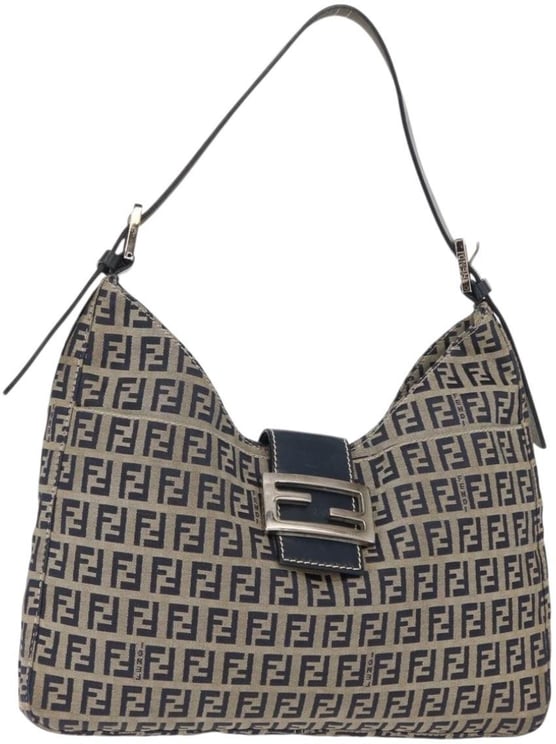 Fendi Fendi Belted Flap Shoulder Bag Zucchino Coated Canvas Small