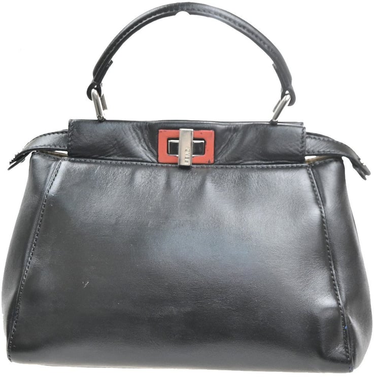 Fendi Fendi FENDI Peekaboo logo cuir leather mini