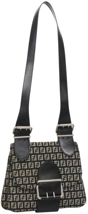 Fendi Fendi Buckle Flap Shoulder Bag Zucchino canvas