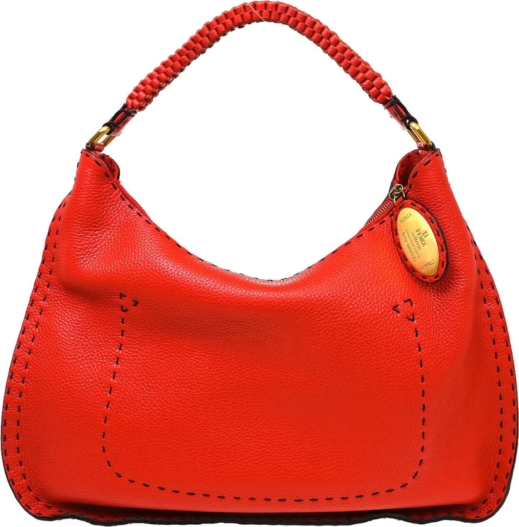 Fendi Fendi Selleria Logo Hobo Leather Large