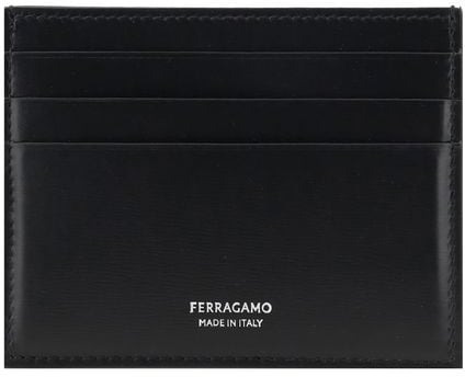 Ferragamo Ferragamo Black Calf Leather Bos Taurus Wallet