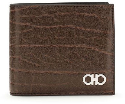 Ferragamo Ferragamo Brown Calf Leather Bos Taurus Wallet