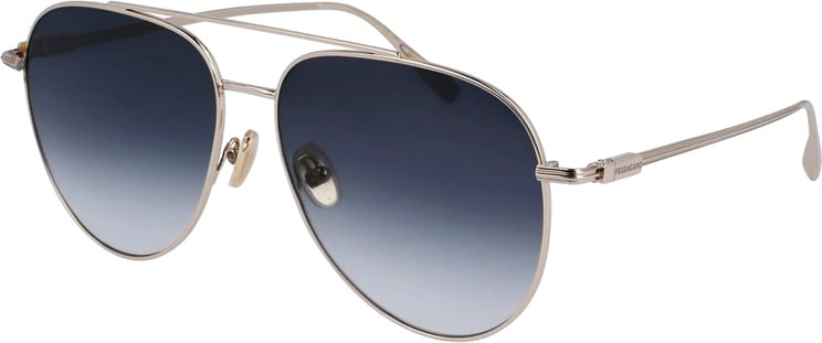 Ferragamo Ferragamo Gold Metal Sunglasses