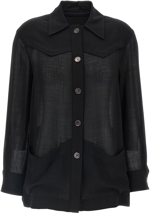 Ferragamo Ferragamo Black Virgin Wool Blouse