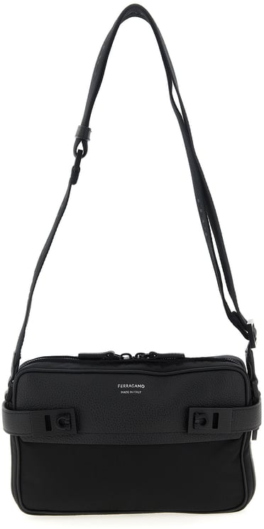 Ferragamo Ferragamo Black Fabric Crossbody Bag