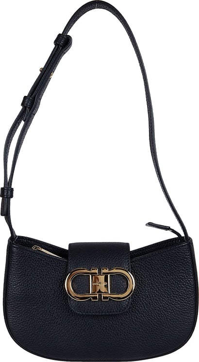 Ferragamo Textured Leather Minibag with Gancini Ornament