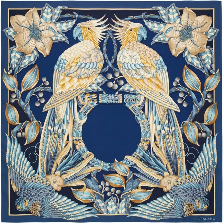 Ferragamo Scarfs Navy