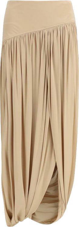 Ferragamo Ferragamo Beige Viscose Long Skirt