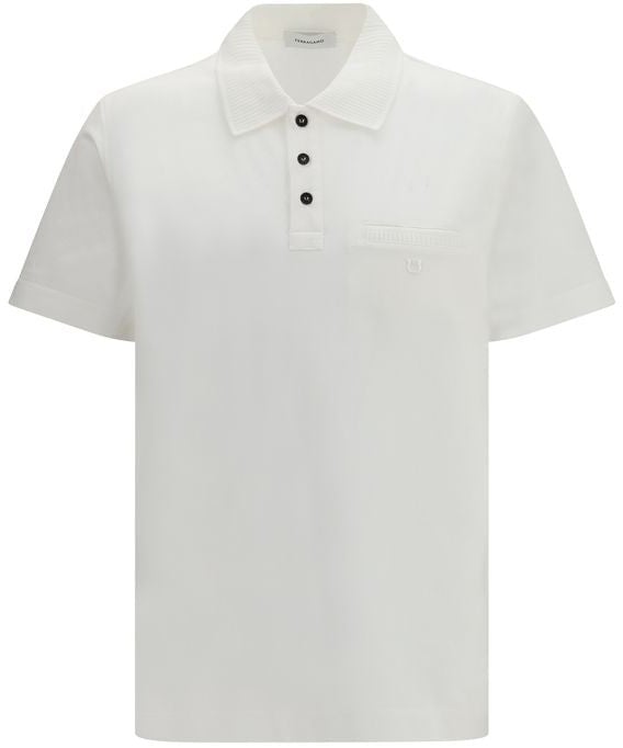 Ferragamo Ferragamo White Cotton Polo Shirt