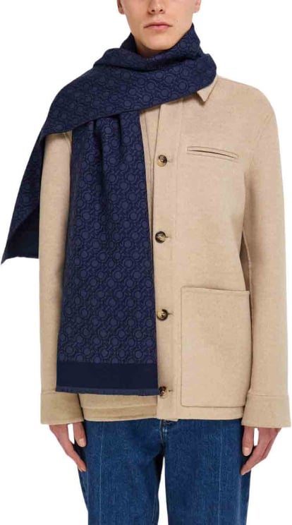 Ferragamo Scarfs Navy