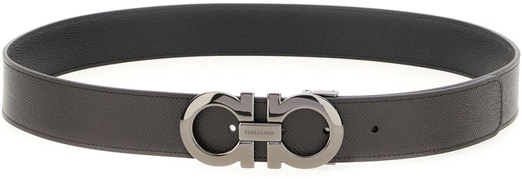 Ferragamo Ferragamo Dark brown leather reversible belt