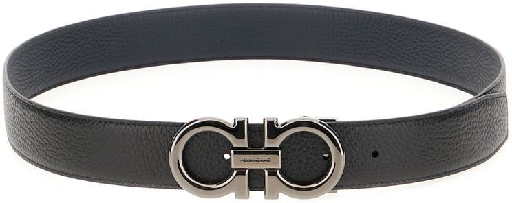 Ferragamo Ferragamo Black leather reversible belt