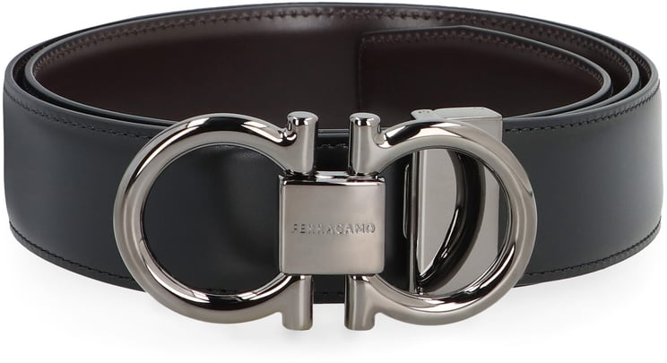 Ferragamo Logo buckle leather belt