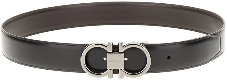 Ferragamo Ferragamo Black leather reversible belt