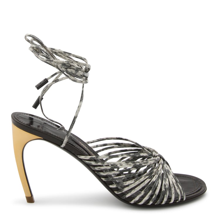Ferragamo Brown Leather Sculptural Heel Pumps