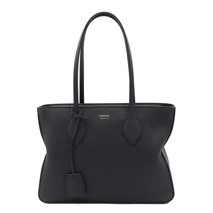 Ferragamo Black Leather Tote