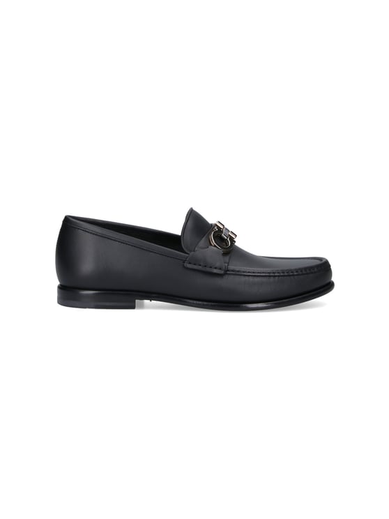 Ferragamo Moccasins with Reversible Silver and Gold Hardware