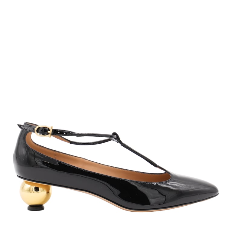 Ferragamo Pointed Toe T-Strap Flats