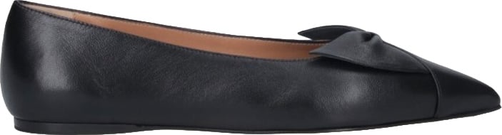 Ferragamo Pointed Toe Black Nappa Flats