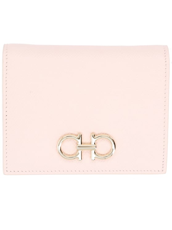 Ferragamo Pale Pink Calf Leather Wallet