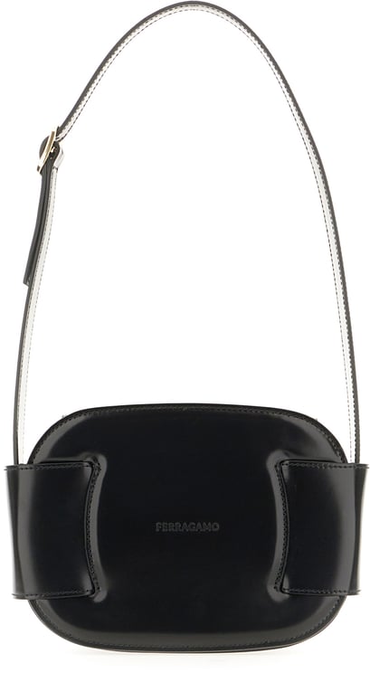 Ferragamo Ferragamo Black leather shoulder bag