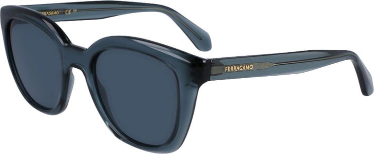 Ferragamo Ferragamo Blue Injected Sunglasses