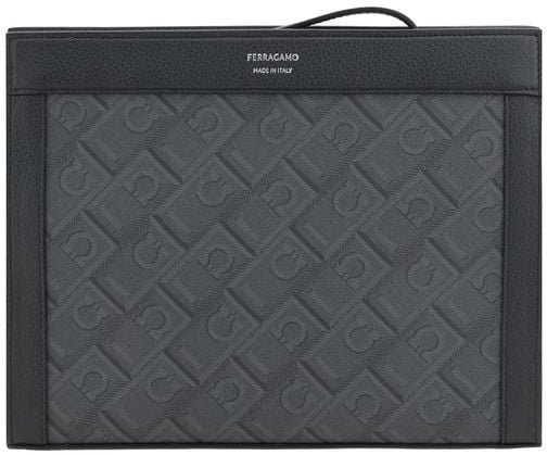 Ferragamo Ferragamo Black Polyethylene Clutch Bag