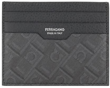 Ferragamo Ferragamo Gray Calf Leather Bos Taurus Wallet