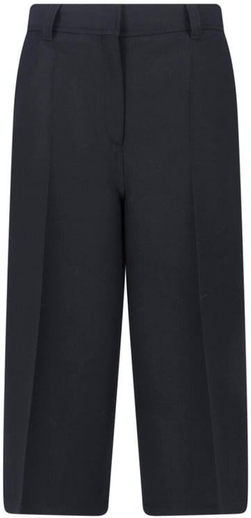 Filippa K Black Blaire Cropped Tailored Wool Trousers