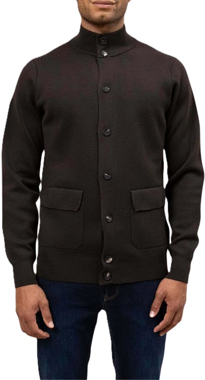 Filippo De Laurentiis Refined Cardigan With High Collar