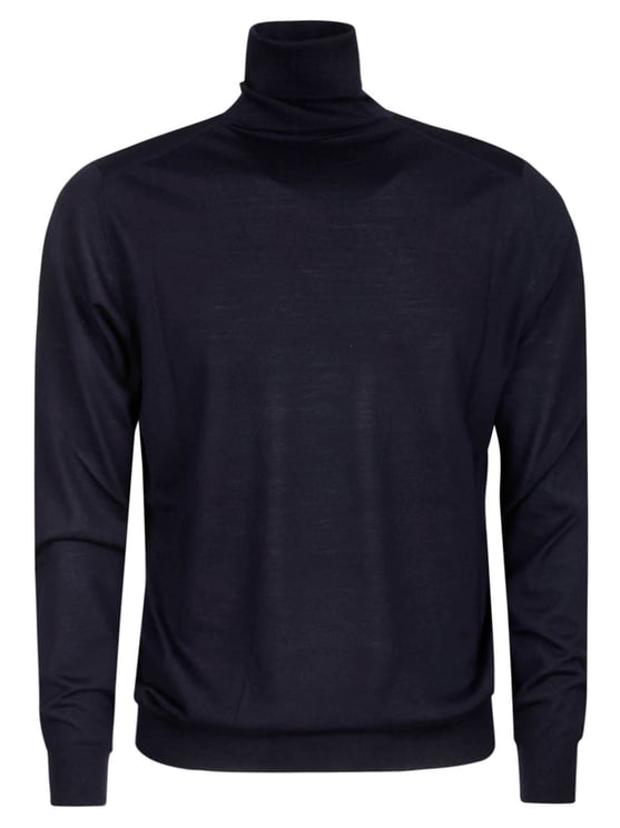 Filippo De Laurentiis Purple Merino Wool Turtleneck Sweater