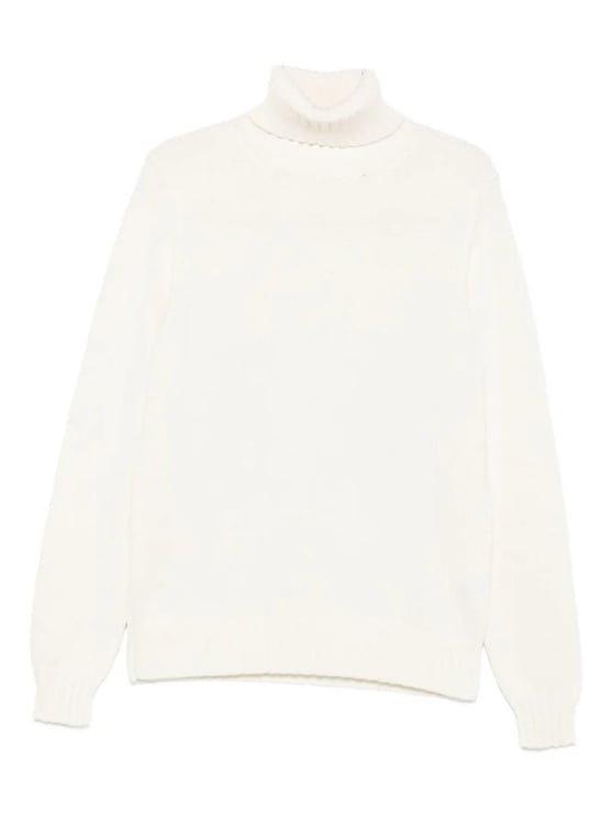 Filippo De Laurentiis Refined Turtleneck Sweater In Creamy Off-White Merino Wool