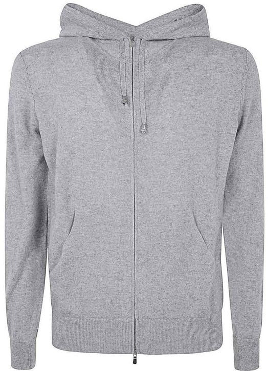 Filippo De Laurentiis Full-Zip Hooded Cardigan In Wool