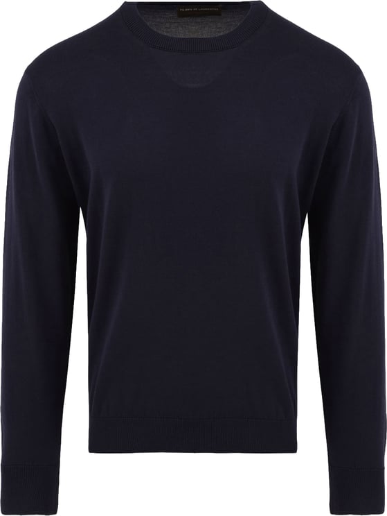 Filippo De Laurentiis Long-Sleeve Crew Neck Sweater with Ribbed Details
