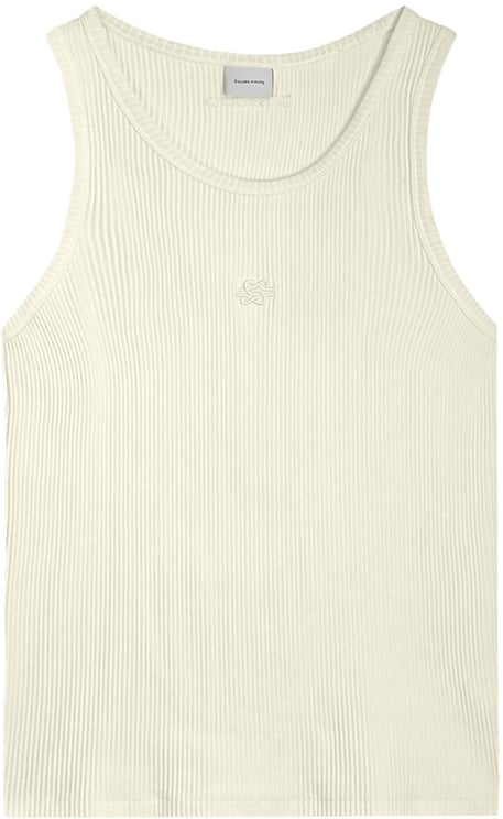 Filling Pieces Tank Top Ribbed Antique White