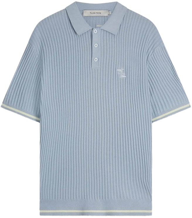 Filling Pieces Fine Knit Polo Skyway