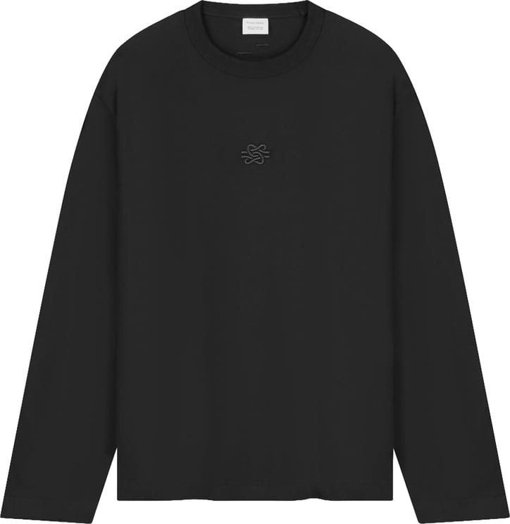 Filling Pieces Longsleeve Boxy Embroidered Black