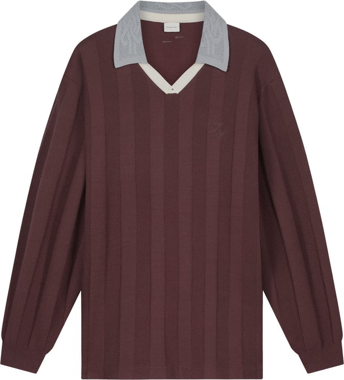 Filling Pieces Knit Football Jersey Bitter Chocolate