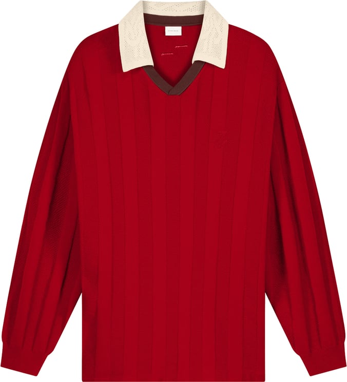 Filling Pieces Knit Football Jersey Scarlet Red