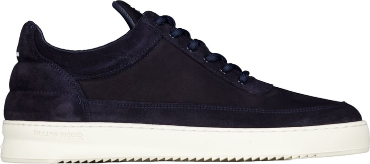 Filling Pieces Filling Pieces 122610300353 Sneakers Donkerblauw Low Top Suede Grain